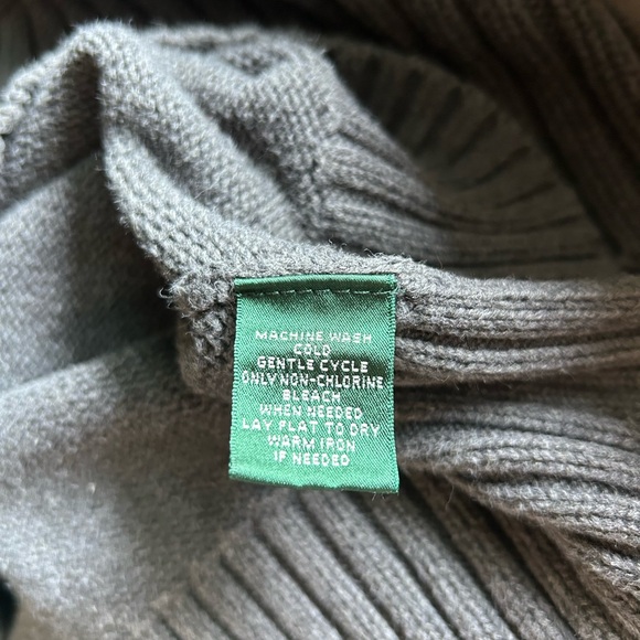 Ralph Lauren Women's Khaki Green Cowl Neck Sweater - Picture 6 of 7